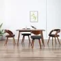 Sillas de comedor 4 unidades madera curvada y tela gris oscuro de vidaXL, Sillas de comedor - Ref: Foro24-278842, Precio: 554...