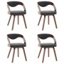 Dining chairs 4 units curved wood and dark gray fabric by vidaXL, dining chairs - Ref: Foro24-278842, Price: 587,38 €, Discou...