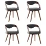 Sillas de comedor 4 unidades madera curvada y tela gris oscuro de vidaXL, Sillas de comedor - Ref: Foro24-278842, Precio: 554...