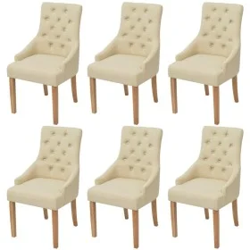 Dining chairs, 6 units, cream-colored fabric by vidaXL, dining chairs - Ref: Foro24-274426, Price: 856,87 €, Discount: %