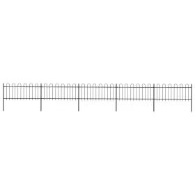 Valla de jardín con puntas de aro acero negro 8,5x0,8 m by vidaXL, fence panels - Ref: Foro24-277651, Price: 320,94 €, Discou...