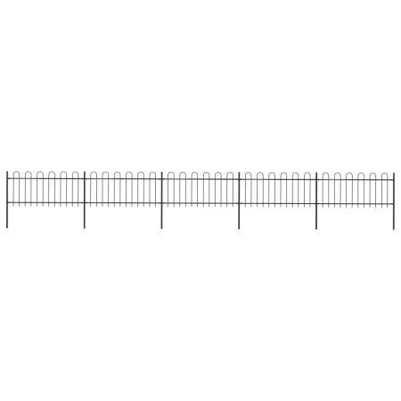 Gartentor mit Spitzen aus schwarzem Stahlring 8,5x0,8 m von vidaXL, Zaunpaneele - Ref: Foro24-277651, Preis: 329,91 €, Rabatt: %
