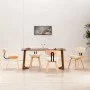 Esszimmerstühle 4 Stück gebogenes Holz und cremefarbenes Kunstleder von vidaXL, Essstühle - Ref: Foro24-278720, Preis: 517,80...
