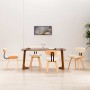 Esszimmerstühle 4 Stück gebogenes Holz und cremefarbenes Kunstleder von vidaXL, Essstühle - Ref: Foro24-278720, Preis: 536,22...