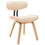 Esszimmerstühle 4 Stück gebogenes Holz und cremefarbenes Kunstleder von vidaXL, Essstühle - Ref: Foro24-278720, Preis: 536,22...