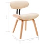 Esszimmerstühle 4 Stück gebogenes Holz und cremefarbenes Kunstleder von vidaXL, Essstühle - Ref: Foro24-278720, Preis: 536,22...