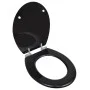 Toilet Seats with Soft Close Lids 2 Pcs Black MDF by vidaXL, Toilet and bidet seats - Ref: Foro24-275905, Price: 77,51 €, Dis...