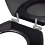Toilet Seats with Soft Close Lids 2 Pcs Black MDF by vidaXL, Toilet and bidet seats - Ref: Foro24-275905, Price: 78,93 €, Dis...