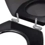 Toilet Seats with Soft Close Lids 2 Pcs Black MDF by vidaXL, Toilet and bidet seats - Ref: Foro24-275905, Price: 77,51 €, Dis...