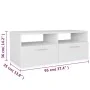 TV-Ständer aus Holzwerkstoff 2 Stück weiß von vidaXL, TV-Möbel - Ref: Foro24-275110, Preis: 132,41 €, Rabatt: %