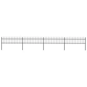 Gartenzaun mit Speerspitzen aus schwarzem Stahl, 6,8 x 0,6 m von vidaXL, Zaunpaneele - Ref: Foro24-277596, Preis: 175,98 €, R...