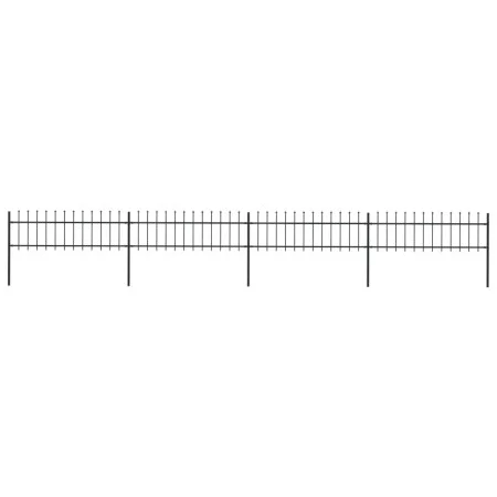 Gartenzaun mit Speerspitzen aus schwarzem Stahl, 6,8 x 0,6 m von vidaXL, Zaunpaneele - Ref: Foro24-277596, Preis: 175,98 €, R...