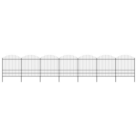 Gartenzaun mit Speerspitzen schwarzer Stahl (1,75-2)x11,9 m von vidaXL, Zaunpaneele - Ref: Foro24-277754, Preis: 658,47 €, Ra...