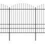 Gartenzaun mit Speerspitzen schwarzer Stahl (1,75-2)x11,9 m von vidaXL, Zaunpaneele - Ref: Foro24-277754, Preis: 658,47 €, Ra...
