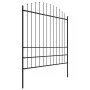 Garden fence with black steel spear points (1.75-2)x11.9 m by vidaXL, fence panels - Ref: Foro24-277754, Price: 645,66 €, Dis...