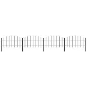 Gartenzaun mit Speerspitzen aus schwarzem Stahl (1-1,25)x6,8 m von vidaXL, Zaunpaneele - Ref: Foro24-277724, Preis: 373,41 €,...