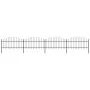 Garden fence with black steel spearheads (1-1.25)x6.8 m by vidaXL, fence panels - Ref: Foro24-277724, Price: 373,68 €, Discou...