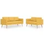 Conjunto de sofás 2 piezas tela amarillo de vidaXL, Sofás - Ref: Foro24-276856, Precio: 691,15 €, Descuento: %