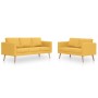 Conjunto de sofás 2 piezas tela amarillo by vidaXL, Sofas - Ref: Foro24-276856, Price: 702,94 €, Discount: %