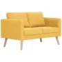 Conjunto de sofás 2 piezas tela amarillo de vidaXL, Sofás - Ref: Foro24-276856, Precio: 691,15 €, Descuento: %