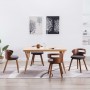 Esszimmerstühle 4 Einheiten aus gebogenem Holz und dunkelgrauem Stoff von vidaXL, Essstühle - Ref: Foro24-278850, Preis: 549,...
