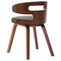 Esszimmerstühle 4 Einheiten aus gebogenem Holz und dunkelgrauem Stoff von vidaXL, Essstühle - Ref: Foro24-278850, Preis: 549,...