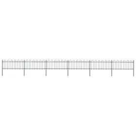 Gartenzaun mit schwarzen Stahlringspitzen 10,2 x 0,8 m von vidaXL, Zaunpaneele - Ref: Foro24-277652, Preis: 383,39 €, Rabatt: %