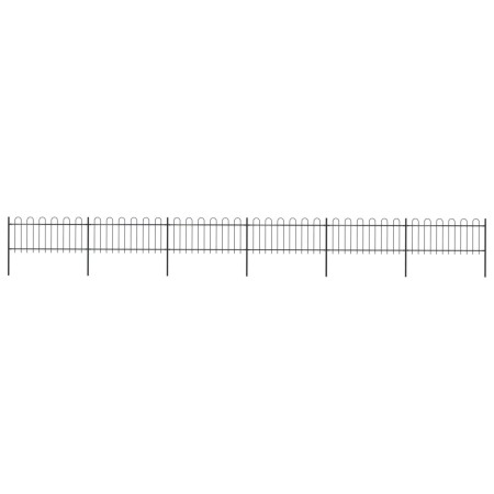 Gartenzaun mit schwarzen Stahlringspitzen 10,2 x 0,8 m von vidaXL, Zaunpaneele - Ref: Foro24-277652, Preis: 285,55 €, Rabatt: %