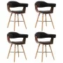 Dining chairs 4 pcs synthetic leather and black curved wood by vidaXL, dining chairs - Ref: Foro24-279491, Price: 425,23 €, D...