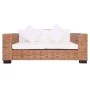 Garden sofa set with 2 pieces of natural rattan cushions by vidaXL, Outdoor sofas - Ref: Foro24-276283, Price: 1,00 €, Discou...