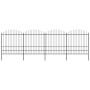 Gartenzaun mit Speerspitzen aus schwarzem Stahl (1,75-2)x6,8 m von vidaXL, Zaunpaneele - Ref: Foro24-277751, Preis: 377,47 €,...