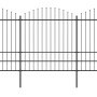 Gartenzaun mit Speerspitzen aus schwarzem Stahl (1,75-2)x6,8 m von vidaXL, Zaunpaneele - Ref: Foro24-277751, Preis: 377,47 €,...