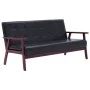 2-piece black faux leather sofa set by vidaXL, Sofas - Ref: Foro24-278397, Price: 336,49 €, Discount: %