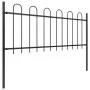 Garden fence with black steel hoop tips 13.6x0.8 m by vidaXL, fence panels - Ref: Foro24-277654, Price: 510,08 €, Discount: %