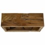 Mesa de centro de teca genuina marrón 90x50x30 cm