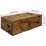 Mesa de centro de teca genuina marrón 90x50x30 cm