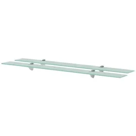 Estantes flotantes 2 unidades vidrio 8 mm 100x10 cm by vidaXL, Shelves and shelves - Ref: Foro24-3051501, Price: 39,26 €, Dis...