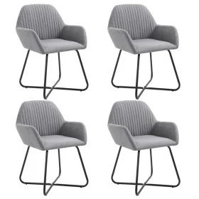Dining chairs 4 units light gray fabric by vidaXL, dining chairs - Ref: Foro24-277094, Price: 355,91 €, Discount: %