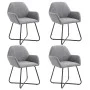 Sillas de comedor 4 unidades tela gris claro de vidaXL, Sillas de comedor - Ref: Foro24-277094, Precio: 361,00 €, Descuento: %