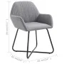 Sillas de comedor 4 unidades tela gris claro de vidaXL, Sillas de comedor - Ref: Foro24-277094, Precio: 361,00 €, Descuento: %