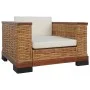 2-Piece Brown Natural Rattan Sofa Set with Cushions by vidaXL, Sofas - Ref: Foro24-278621, Price: 939,26 €, Discount: %