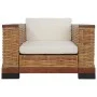 2-Piece Brown Natural Rattan Sofa Set with Cushions by vidaXL, Sofas - Ref: Foro24-278621, Price: 939,26 €, Discount: %