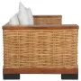 2-Piece Brown Natural Rattan Sofa Set with Cushions by vidaXL, Sofas - Ref: Foro24-278621, Price: 939,26 €, Discount: %