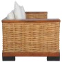2-teilige braune Sofagarnitur aus natürlichem Rattan mit Kissen von vidaXL, Sofas - Ref: Foro24-278621, Preis: 965,86 €, Raba...