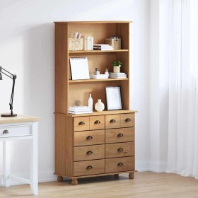 Hutch ASKIM Marrón miel 91 x 40 x 184 cm Madera maciza de Pino