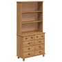 Hutch ASKIM Marrón miel 91 x 40 x 184 cm Madera maciza de Pino