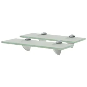 Floating shelves 2 units glass 8 mm 30x10 cm by vidaXL, Shelves and shelves - Ref: Foro24-3051510, Price: 21,80 €, Discount: %