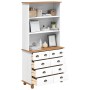 Hutch ASKIM 91 x 40 x 184 cm Madera maciza de Pino