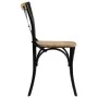 Sillas con respaldo cruzado 6 uds madera maciza de mango negro de vidaXL, Sillas de comedor - Ref: Foro24-278774, Precio: 730...