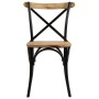 Stühle mit gekreuzter Rückenlehne 6 Stk. massives Mangoholz schwarz von vidaXL, Essstühle - Ref: Foro24-278774, Preis: 645,17...